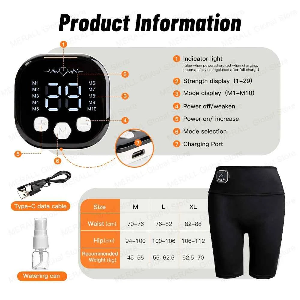 Intelligent Hip Lifting and Shaping Ems Yoga Massage Shorts Micro Current Stimulation Acupoints Slimming and Bodybuilding