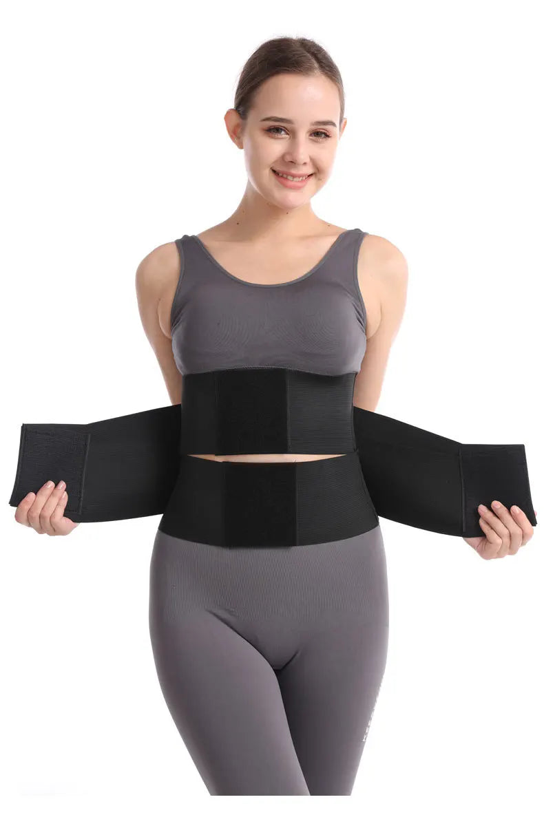 Women 3-Belt Compression System Waist Trainer Breathable Elastic Tummy Control Slimming Sheath Flat Steel Support Shapewear Belt