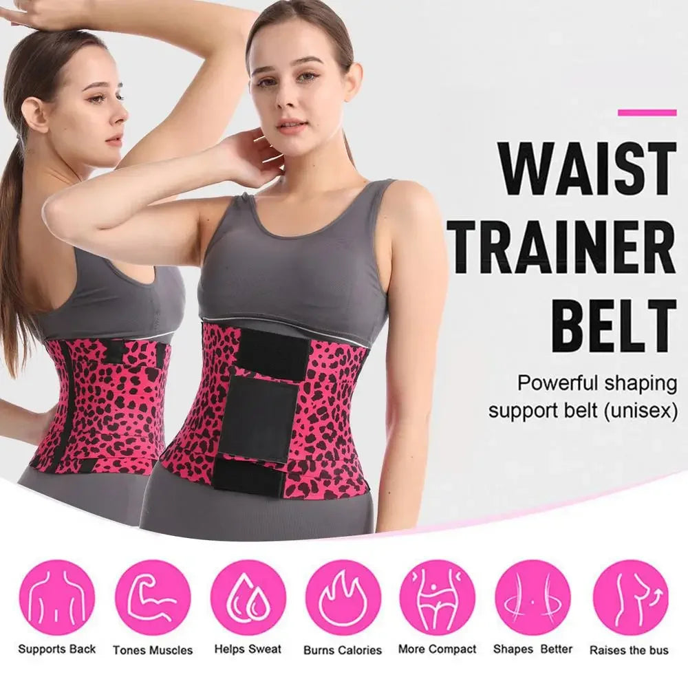Women 3-Belt Compression System Waist Trainer Breathable Elastic Tummy Control Slimming Sheath Flat Steel Support Shapewear Belt