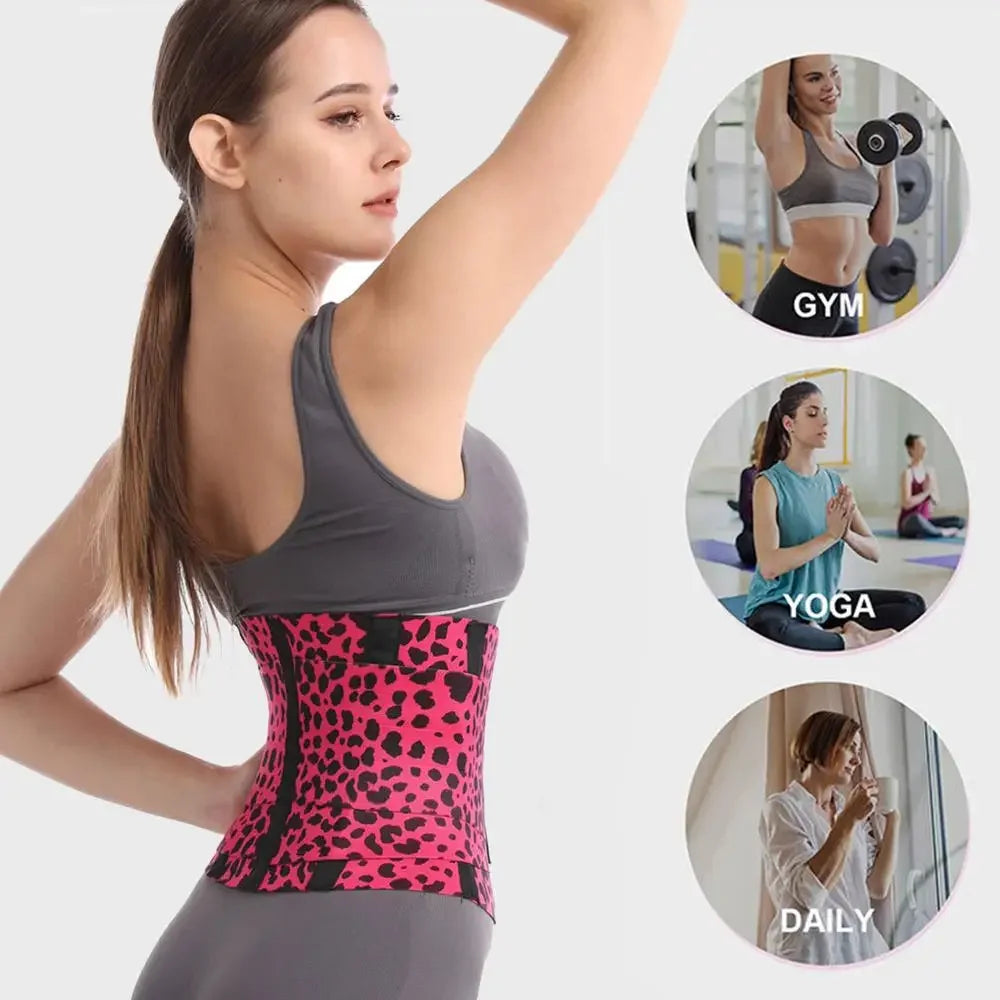 Women 3-Belt Compression System Waist Trainer Breathable Elastic Tummy Control Slimming Sheath Flat Steel Support Shapewear Belt