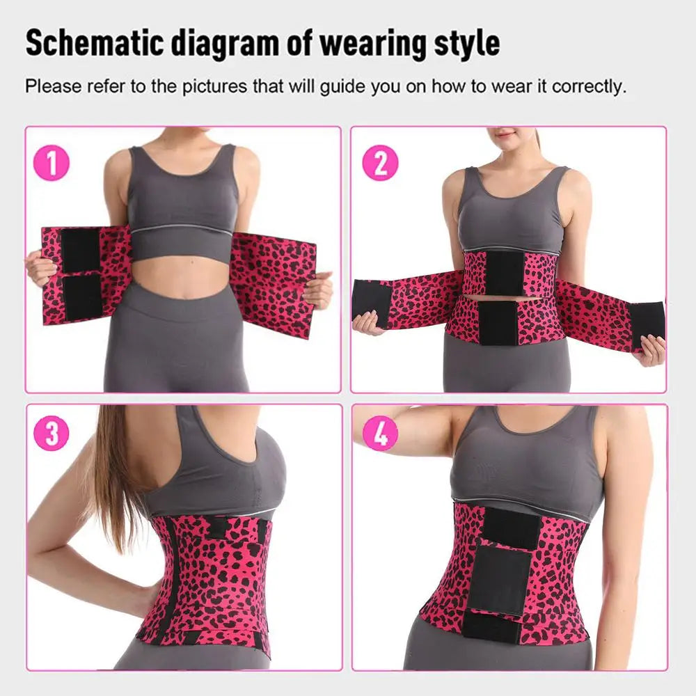 Women 3-Belt Compression System Waist Trainer Breathable Elastic Tummy Control Slimming Sheath Flat Steel Support Shapewear Belt