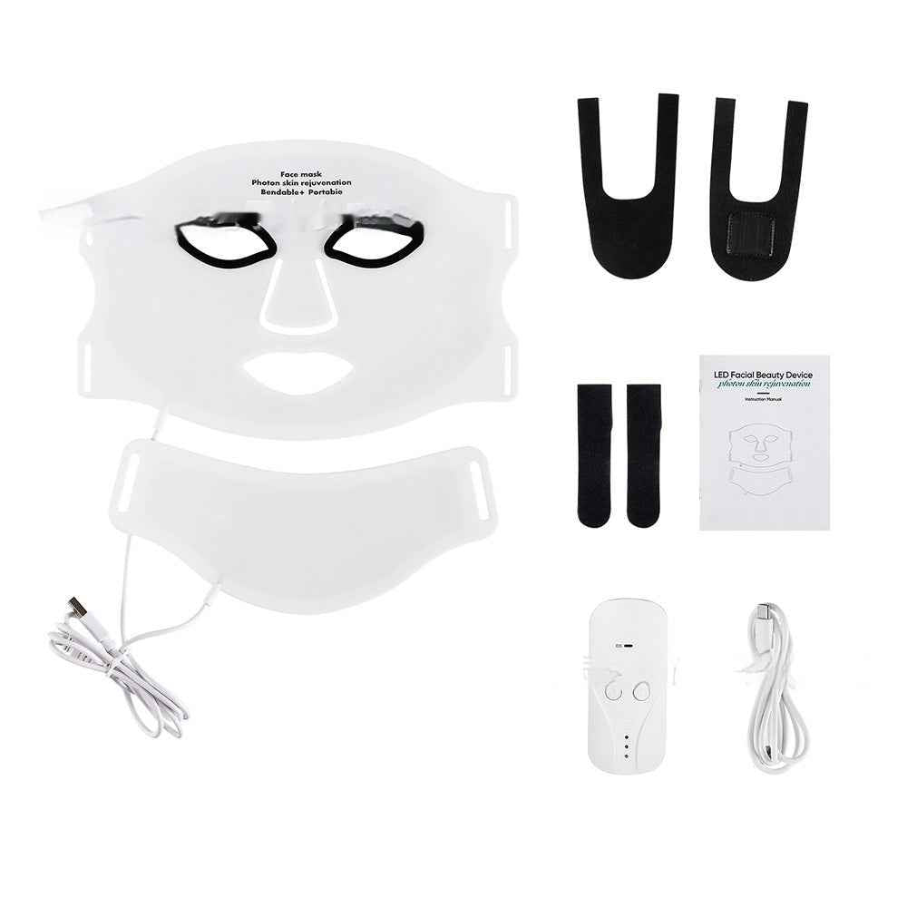 Silicone LED Photon Facial Mask – Rechargeable Beauty Device