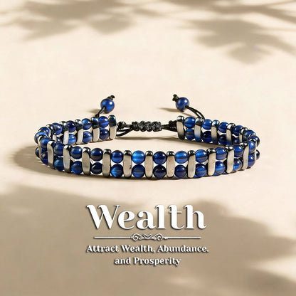 Tiger Eye Woven Bracelet with Magnetic Clasp