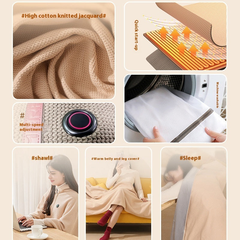 5v Heating Shoulder And Waist Support Heating Mat Far Infrared Hot Compress Health Care Electric Blanket