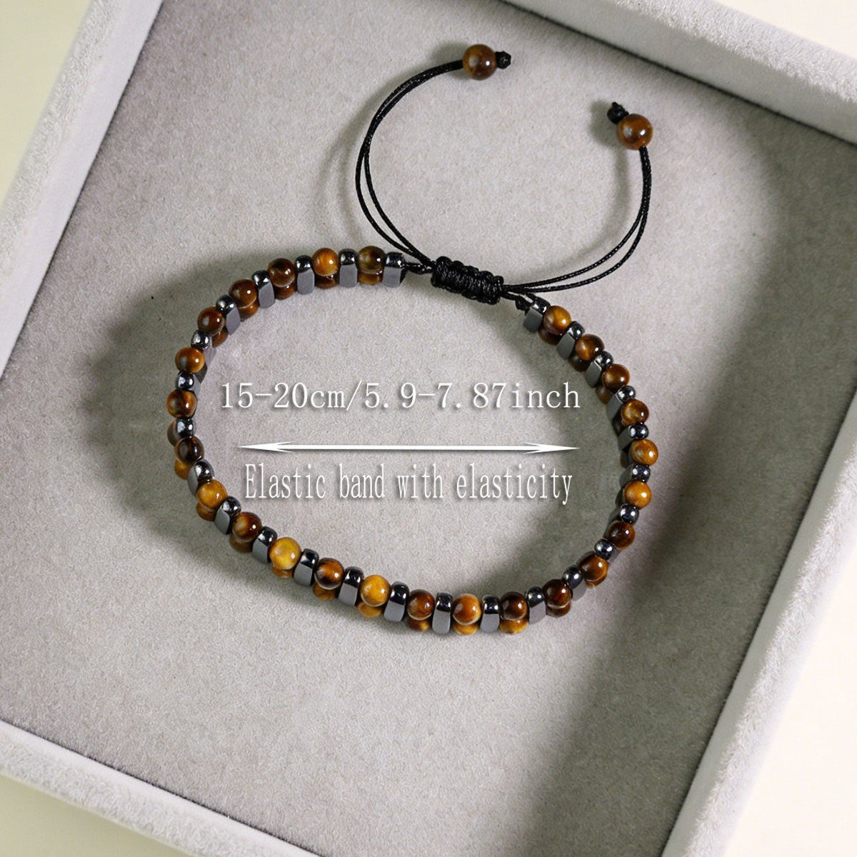 Tiger Eye Woven Bracelet with Magnetic Clasp