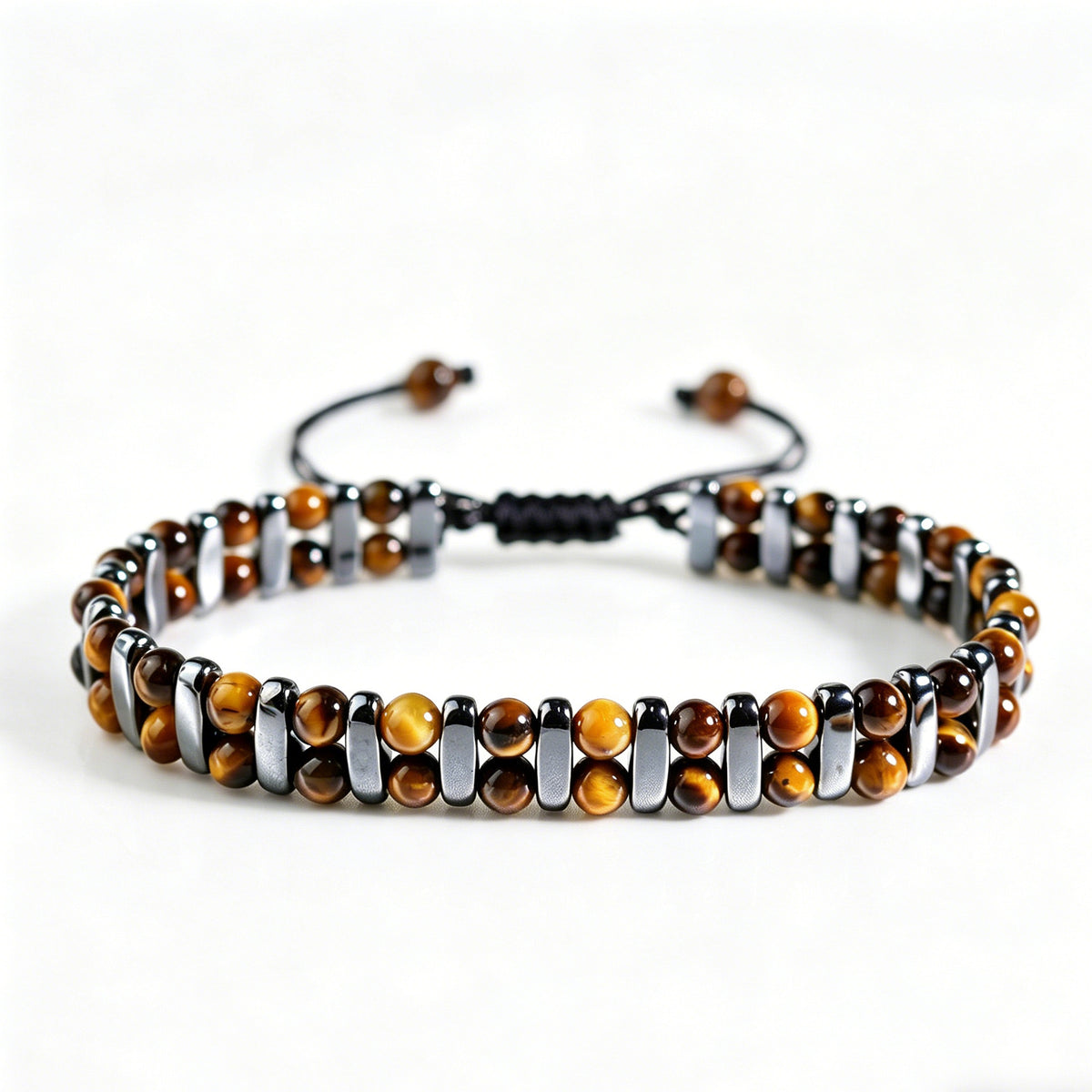 Tiger Eye Woven Bracelet with Magnetic Clasp