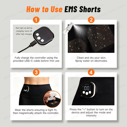 Intelligent Hip Lifting and Shaping Ems Yoga Massage Shorts Micro Current Stimulation Acupoints Slimming and Bodybuilding