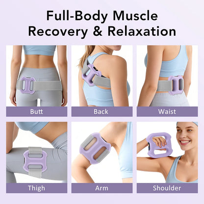 Electric Fascia Ring Massager | Dual-Ring Vibration Body Massager with Belt