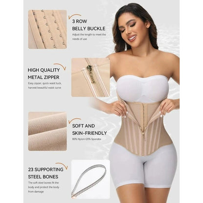 Hourglass Sculpting Corset Waist Trainer | Steel Boned Shapewear