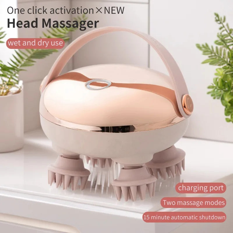 Rechargeable Head Spa Scalp Massager – Waterproof Handheld Relief Device