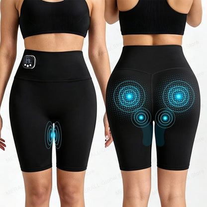Intelligent Hip Lifting and Shaping Ems Yoga Massage Shorts Micro Current Stimulation Acupoints Slimming and Bodybuilding