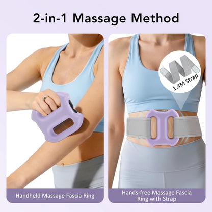 Electric Fascia Ring Massager | Dual-Ring Vibration Body Massager with Belt