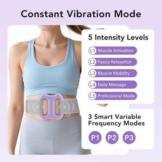 Electric Fascia Ring Massager | Dual-Ring Vibration Body Massager with Belt