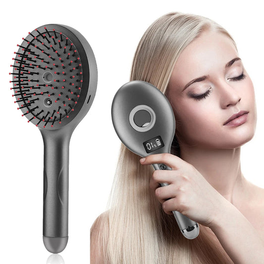 Electric Massage Spray Comb High Frequency Vibration Head Scalp Massager 630nm Red Light Hair Comb Hair Follicle Massage Brush