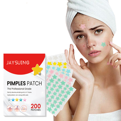 Blemish Spot Patches - Star Shaped Hydrocolloid Stickers | 200 Count Pack