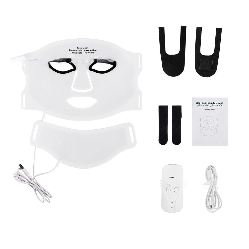 Silicone LED Photon Facial Mask – Rechargeable Beauty Device
