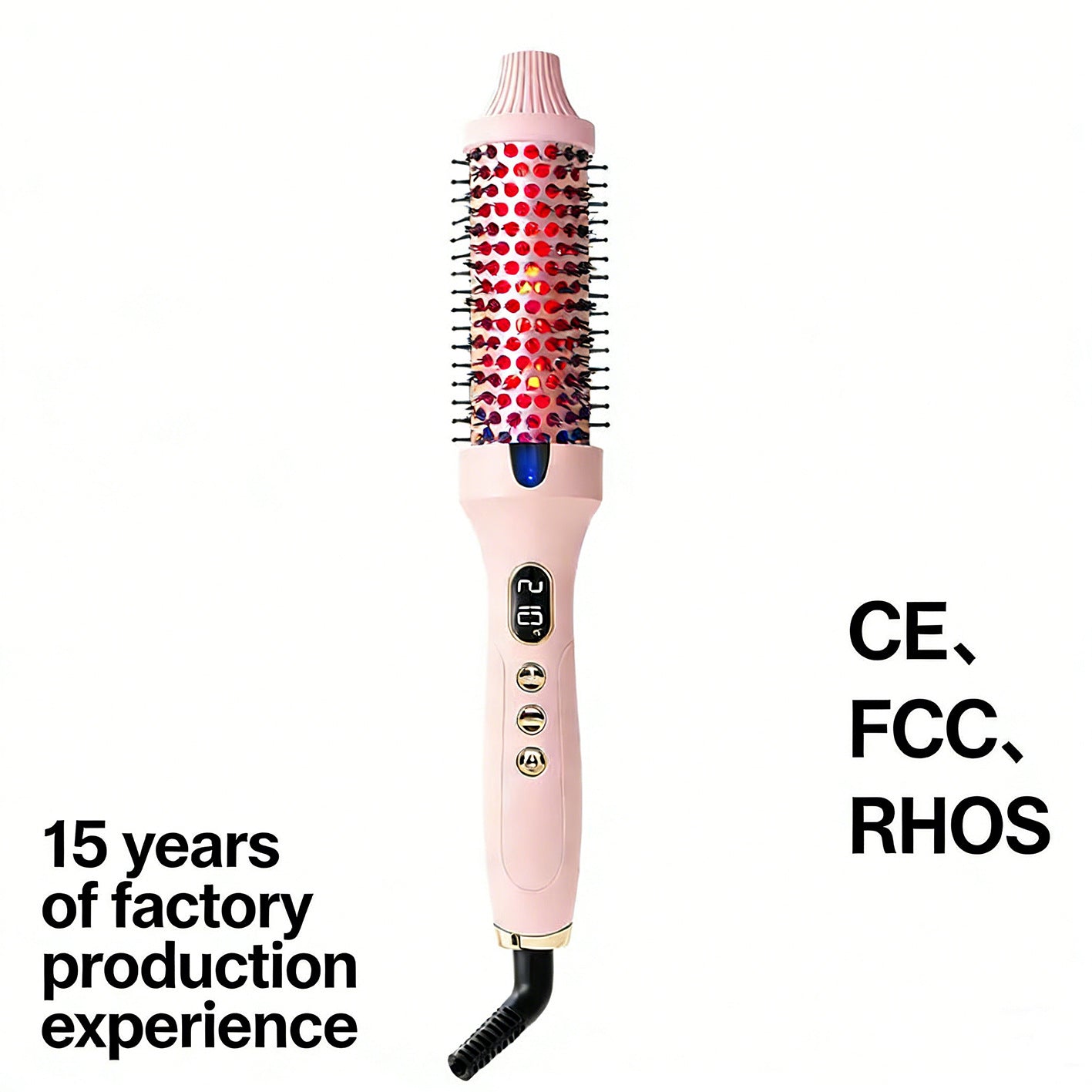 High-Crown Fluffy Dual-Use Heating Red-Light Hair Curling Wand
